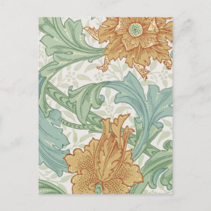 William Morris Single Stem Floral Pattern Briefkaart
