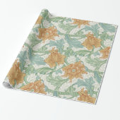 William Morris Single Stem Floral Pattern Cadeaupapier (Uitgerold)