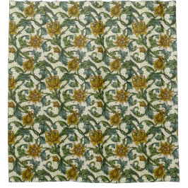 William Morris Single Stem Floral Pattern Douchegordijn