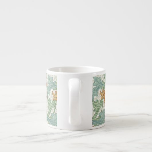 William Morris Single Stem Floral Pattern Espresso Kop (Achterkant)