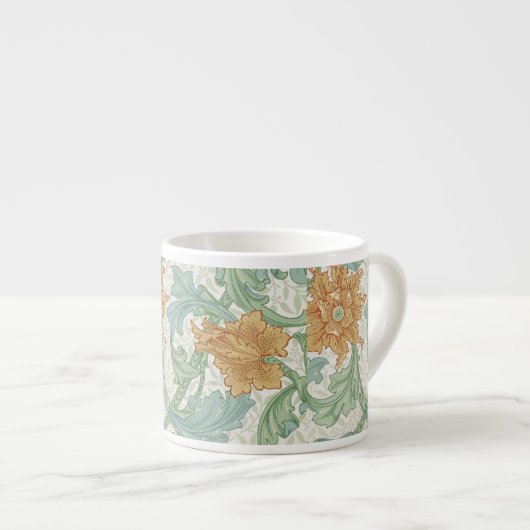 William Morris Single Stem Floral Pattern Espresso Kop (Voorkant rechts)