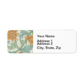 William Morris Single Stem Floral Pattern Etiket (Voorkant)