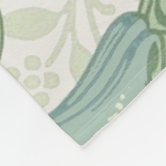 William Morris Single Stem Floral Pattern Fleece Deken (Hoek)