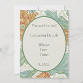 William Morris Single Stem Floral Pattern Kaart (Achterkant)