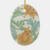 William Morris Single Stem Floral Pattern Keramisch Ornament (Voorkant)