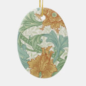 William Morris Single Stem Floral Pattern Keramisch Ornament (Achterkant)