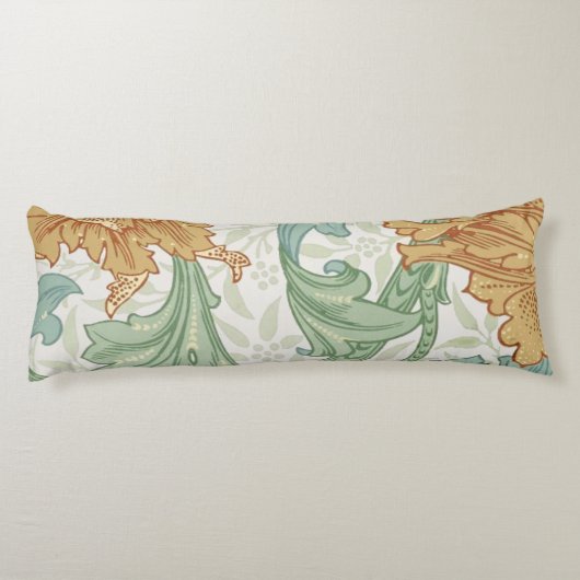 William Morris Single Stem Floral Pattern Lichaamskussen (Achterkant)