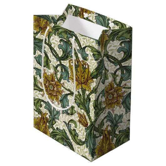 William Morris Single Stem Floral Pattern Medium Cadeauzakje (Achterkant Gekanteld)