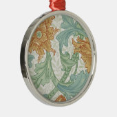 William Morris Single Stem Floral Pattern Metalen Ornament (Rechts)