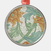 William Morris Single Stem Floral Pattern Metalen Ornament (Voorkant)