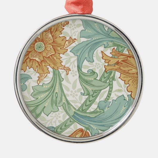 William Morris Single Stem Floral Pattern Metalen Ornament (Voorkant)
