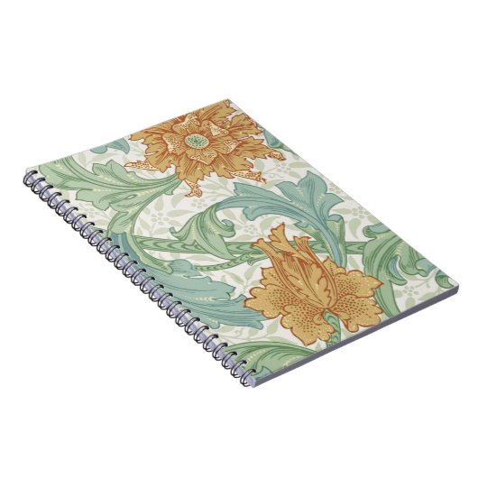 William Morris Single Stem Floral Pattern Notitieboek (Rechterzijde)