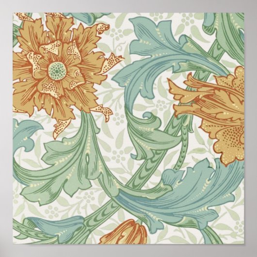 William Morris Single Stem Floral Pattern Poster (Voorkant)