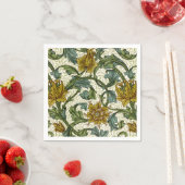William Morris Single Stem Floral Pattern Servet (Insitu)