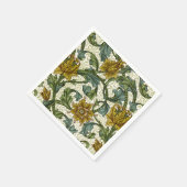 William Morris Single Stem Floral Pattern Servet (Hoek)