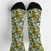 William Morris Single Stem Floral Pattern Sokken (Top)
