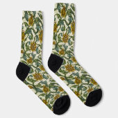 William Morris Single Stem Floral Pattern Sokken (Rechts)