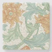 William Morris Single Stem Floral Pattern Stenen Onderzetter (Voorkant)