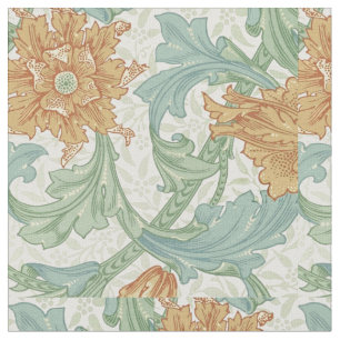 William Morris Single Stem Floral Pattern Stof