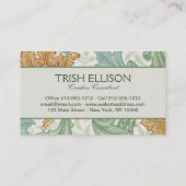 William Morris Single Stem Floral Pattern Visitekaartje (Achterkant)