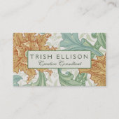 William Morris Single Stem Floral Pattern Visitekaartje (Voorkant)