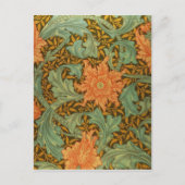 William Morris Single Stem Pattern Art Nouveau Briefkaart (Voorkant)