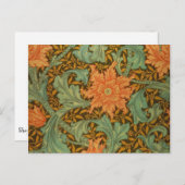 William Morris Single Stem Pattern Art Nouveau Briefkaart (Voorkant / Achterkant)