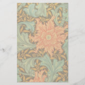 William Morris Single Stem Pattern Art Nouveau Briefpapier (Voorkant)