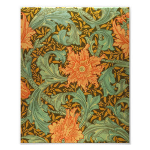William Morris Single Stem Pattern Art Nouveau Foto Afdruk