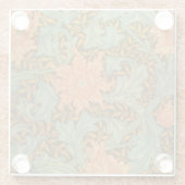 William Morris Single Stem Pattern Art Nouveau Glazen Onderzetter (Achterkant)