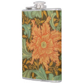 William Morris Single Stem Pattern Art Nouveau Heupfles (Links)