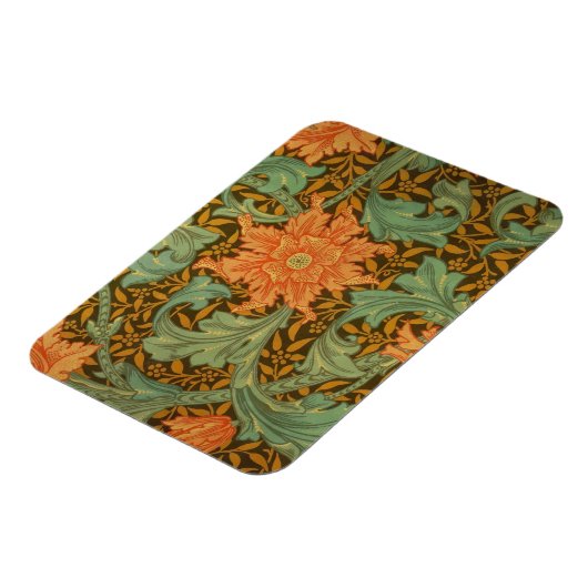 William Morris Single Stem Pattern Art Nouveau Magneet (Linkerzijde)