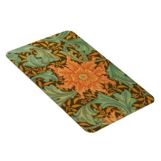 William Morris Single Stem Pattern Art Nouveau Magneet (Rechterzijde)