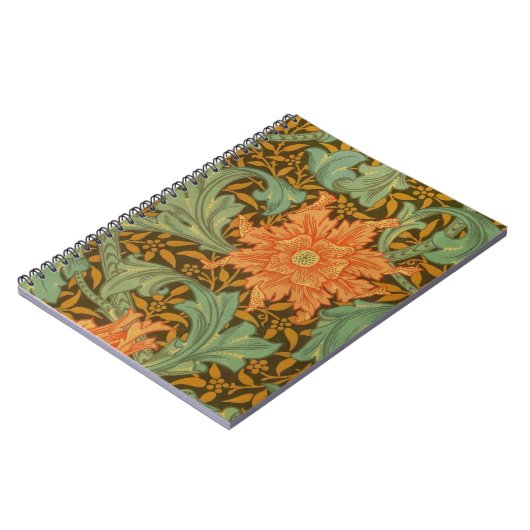 William Morris Single Stem Pattern Art Nouveau Notitieboek (Linkerzijde)