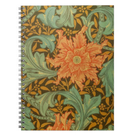 William Morris Single Stem Pattern Art Nouveau Notitieboek