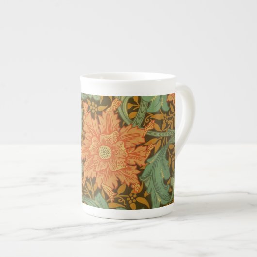 William Morris Single Stem Pattern Art Nouveau Porselein Kop (Voorkant rechts)