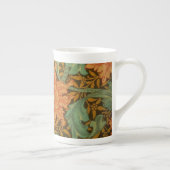 William Morris Single Stem Pattern Art Nouveau Porselein Kop (Rechts)