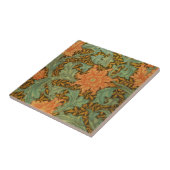 William Morris Single Stem Pattern Art Nouveau Tegeltje (Zijkant)