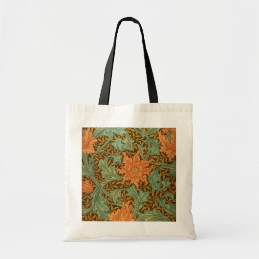 William Morris Single Stem Pattern Art Nouveau Tote Bag (Voorkant)