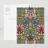 William Morris Slangenhoofd Bloempatroon Briefkaart (Voorkant / Achterkant)