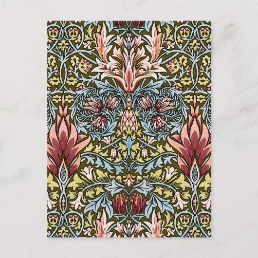 William Morris Slangenhoofd Bloempatroon Briefkaart (Voorkant)
