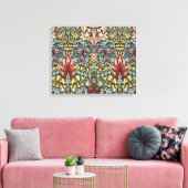 William Morris Slangenhoofd Bloempatroon Canvas Afdruk (Insitu (Woonkamer))
