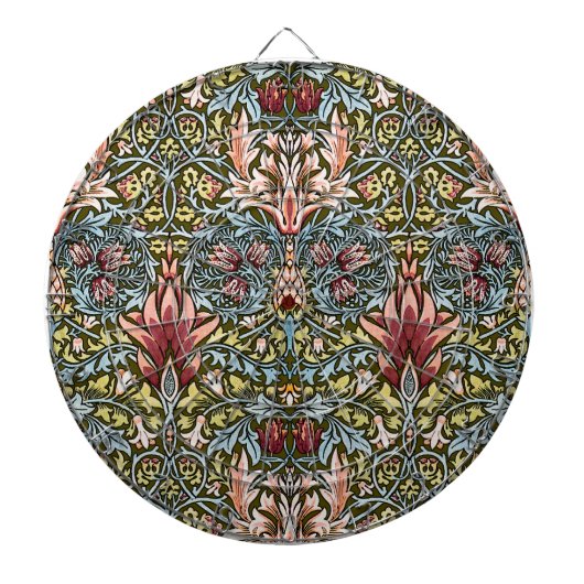 William Morris Slangenhoofd Bloempatroon Dartbord (Voorkant)