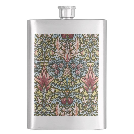 William Morris Slangenhoofd Bloempatroon Heupfles (Voorkant)