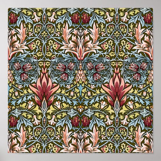 William Morris Slangenhoofd Bloempatroon Poster (Voorkant)