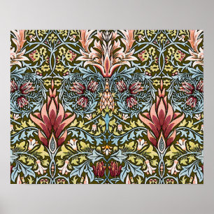 William Morris Slangenhoofd Bloempatroon Poster