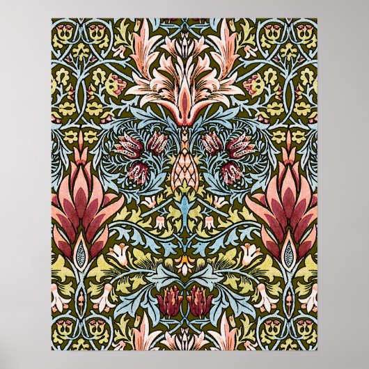 William Morris Slangenhoofd Bloempatroon Poster (Voorkant)