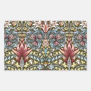 William Morris Slangenhoofd Bloempatroon Rechthoekige Sticker