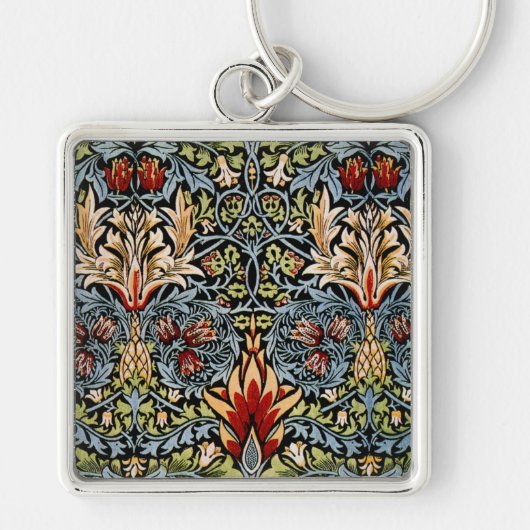William Morris Slangenhoofd Bloempatroon Sleutelhanger (Voorkant)