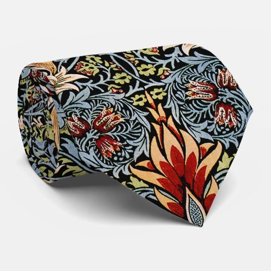 William Morris Slangenhoofd Bloempatroon Stropdas (Opgerold)